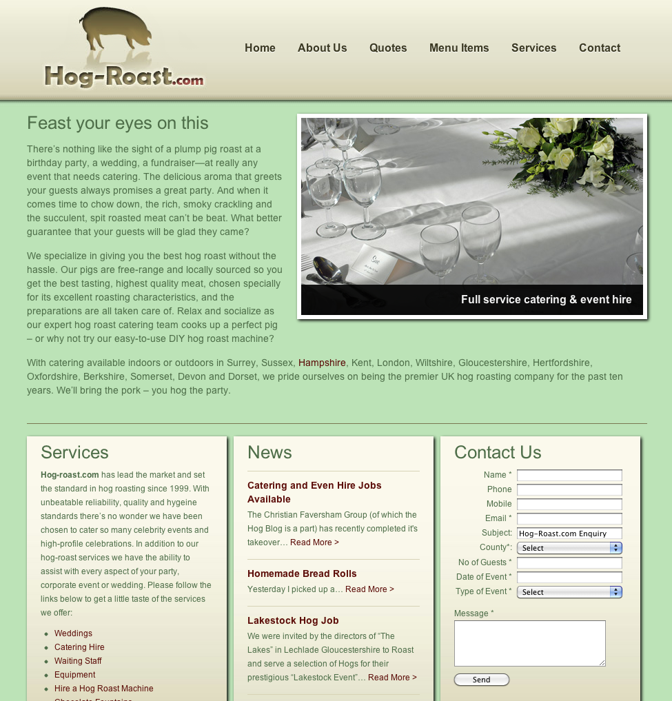 hog roast website